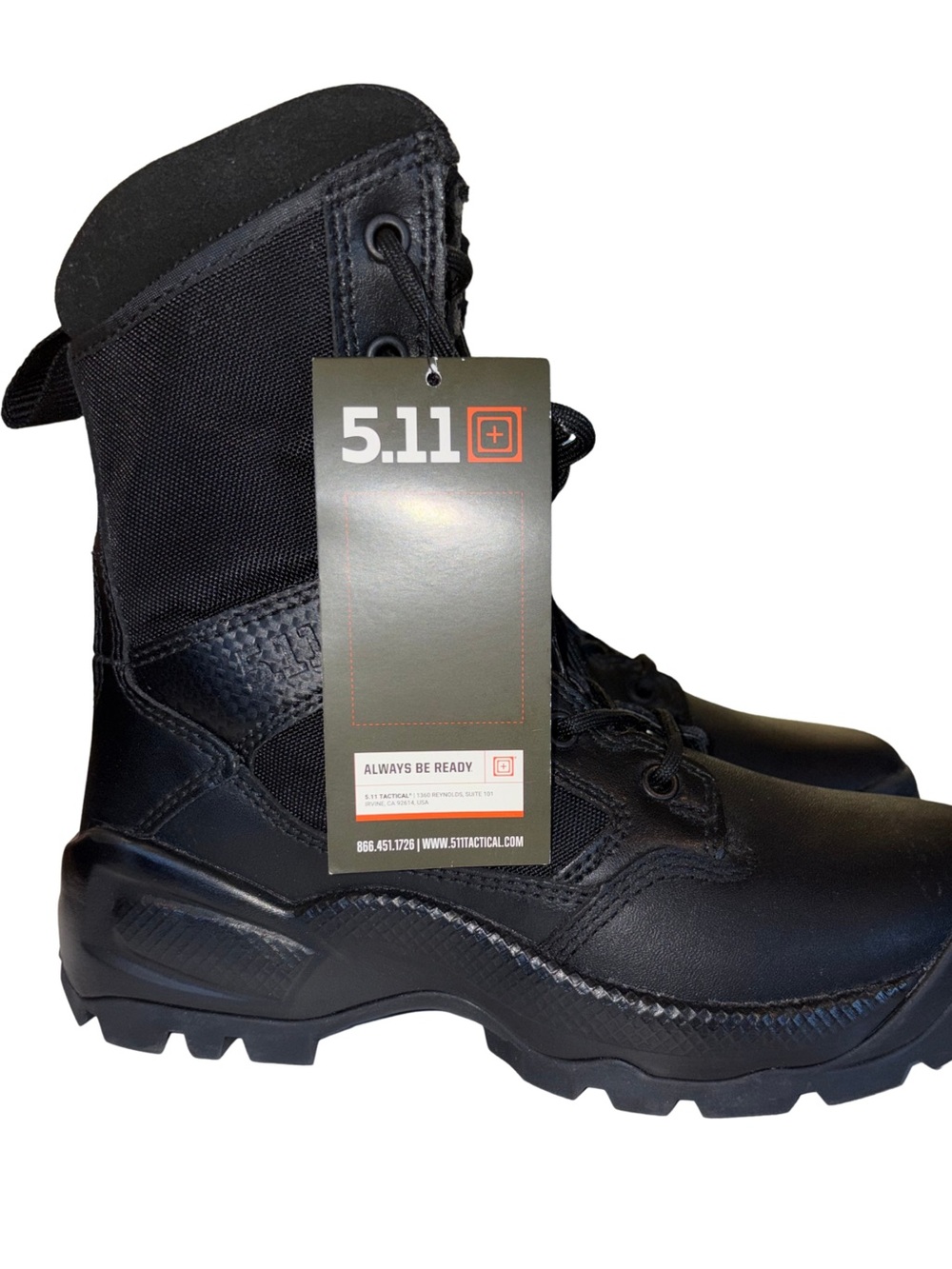 5.11 Women’s A.T.A.C. 2.0 8” Side Zip Tactical Boots Black NWT Size 7